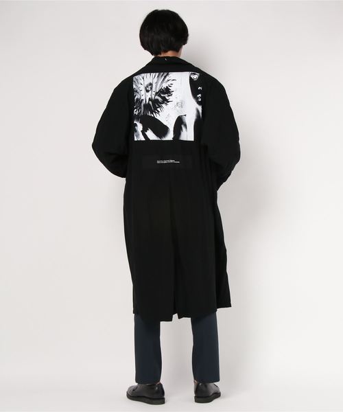 JULIUS(ユリウス)の「JULIUS/ユリウス/NYLON SERGE GOWN JACKET(637COM4)(ステンカラーコート・メンズ・ブラック・1/2/3)」の5枚目の写真