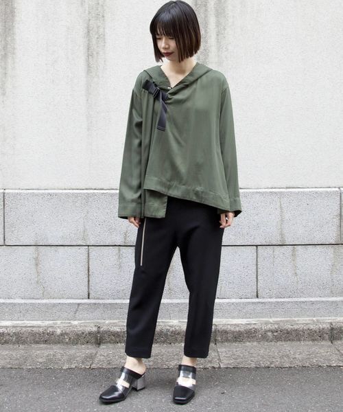 zucca バックルテンセルツイル ショートブルゾン ZUCCa（ズッカ）の「S バックルテンセルツイル（ブルゾン）」 - WEAR