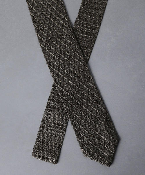 Fiorio（フィオリオ）の「＜FIORIO（フィオリオ）＞ ジャカード ニットタイ（ネクタイ・メンズ・ブラック/グレー/オリーブ/ネイビー・FREE）」の5枚目の写真