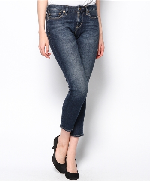 PLST（プラステ）の「テンセル混スラウチークロップドデニムパンツ（デニムパンツ・レディース・インディゴブルー/ダークインディゴブルー・23inch/25inch/26inch/24inch）」の2枚目の写真