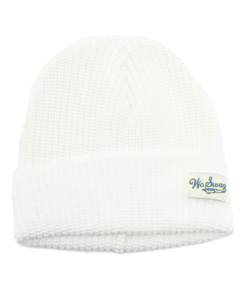 WC（ダブル シー）の「コットンニットCAP（ニットキャップ/ビーニー・レディース・ライトパープル/イエロー/ライトピンク/レッド/ホワイト/ブラック/杢グレー/ブルー/サックスブルー/ネイビー・FREE）」の2枚目の写真