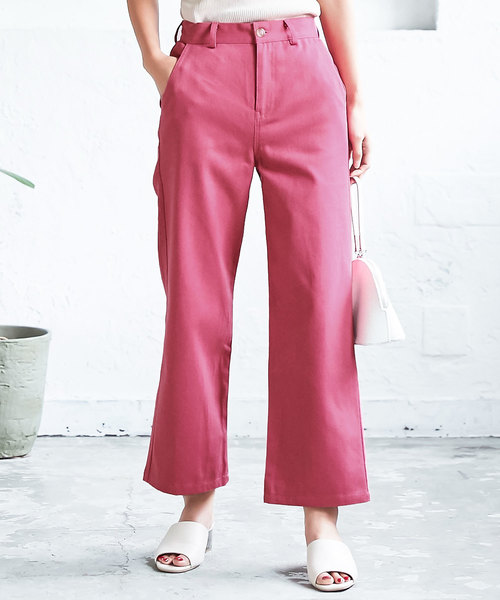 KOBE LETTUCE（コウベレタス）の「綿100%カラーストレートデニムパンツ（その他パンツ・レディース・ピンク/モカ/ホワイト系その他/グリーン系その他・S/M）」の4枚目の写真