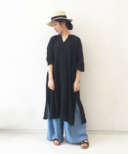 Samansa Mos2 Blue サマンサモスモスブルー の インドレースワンピース ワンピース Wear