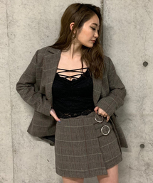 ENVYM | ダブルブレストチェックＪＫ(テーラードジャケット)