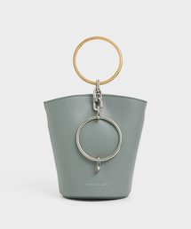 CHARLES & KEITH | メタルリング ハンドルバケツバック/ Metal Ring Handle Bucket Bag(ショルダーバッグ)