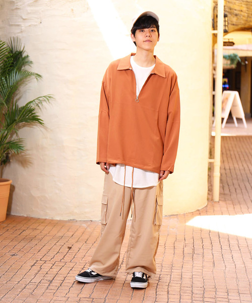 revertical(リバーティカル)の「ハーフジップアップ 無地 長袖 プルオーバー(Tシャツ/カットソー・メンズ・ブラック/ネイビー/グレー/モカ/ワイン・M/L)」の13枚目の写真