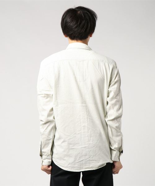 RVCA(ルーカ)の「RVCA メンズ HI-GRADE STRIPED LONG SLEEVE T-SHIRT ロングスリーブシャツ/ルーカ(シャツ/ブラウス・メンズ・グレー・SMALL/MEDIUM/X-LARGE/LARGE)」の2枚目の写真