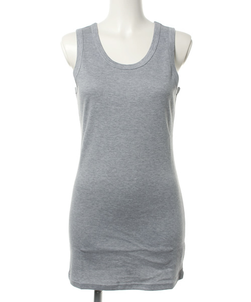 and it_（アンドイット）の「【日本製】スムースロングカラータンクトップ（タンクトップ・レディース・ベビーピンク/チェリーピンク/オレンジ/モカ/パープル/ラベンダー/マスタード/レモンイエロー/ピンク/レンガ/ダークブラウン/ミント/ネイビー/ロイヤルブルー/チャコールグレー/杢グレー/ブルーグリーン/カーキ/ブラック/アイボリー/オートミール・LL1/L1/M1/XX-LARGE/L2/M2/LL2）」の4枚目の写真