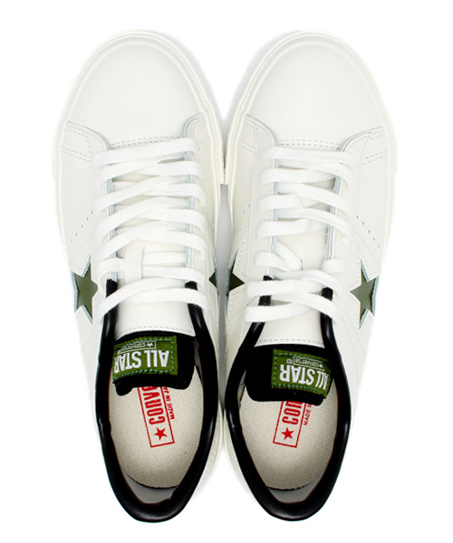 CONVERSE（コンバース）の「ONE STAR J/ワンスター Ｊ（スニーカー・レディース・ホワイト×グリーン/ホワイト×パープル・10.5/7/6/4.5/9.5/5/6.5/8/5.5/7.5/8.5/9）」の6枚目の写真