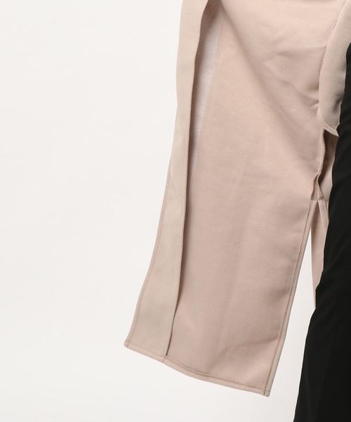 STYLEBLOCK（スタイルブロック）の「ソフトメルトンテーラードガウンコート（チェスターコート・レディース・ピンク系その他/ライトベージュ/グリーン系その他/モカ・M）」の6枚目の写真