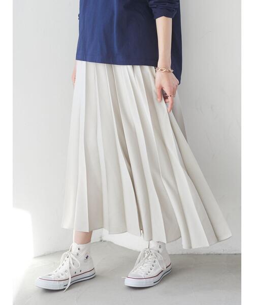 CRAFT STANDARD BOUTIQUE(クラフトスタンダードブティック)の「プリーツロングフレアスカート *◇(スカート・レディース・ドット/サックスブルー/グリーン/その他1/グレイッシュベージュ/ネイビー/ライトグリーン/モカ/パープル・FREE)」の18枚目の写真