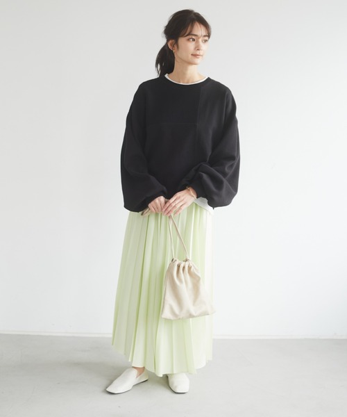 CRAFT STANDARD BOUTIQUE(クラフトスタンダードブティック)の「プリーツロングフレアスカート *◇(スカート・レディース・ドット/サックスブルー/グリーン/その他1/グレイッシュベージュ/ネイビー/ライトグリーン/モカ/パープル・FREE)」の13枚目の写真