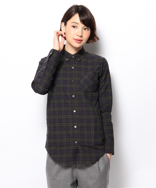 MYSELF ABAHOUSE（マイセルフアバハウス）の「ﾀｰﾀﾝﾁｪｯｸBD（シャツ/ブラウス・レディース・ネイビー/ブラック・SMALL/MEDIUM）」の12枚目の写真