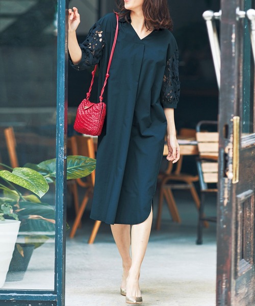 激安 ショップオンライン 袖レースシャツワンピース ワンピース Ranan ラナン のファッション オフライン販売 価格 Zamera Co Mz