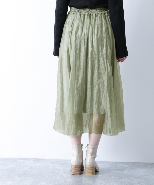 Heather（ヘザー）の「キラキラボリュームロングスカート　877057（スカート・レディース・アイボリー/ブラウン/グリーン系その他・FREE）」の10枚目の写真