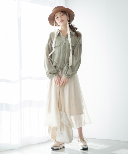 Heather（ヘザー）の「キラキラボリュームロングスカート　877057（スカート・レディース・アイボリー/ブラウン/グリーン系その他・FREE）」の13枚目の写真