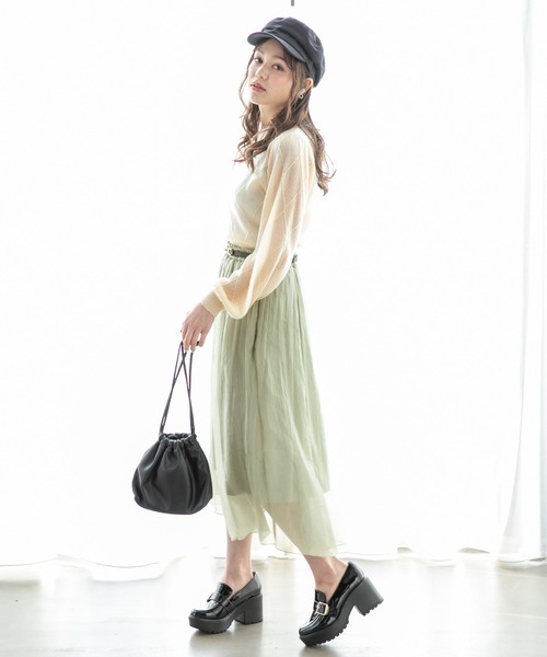 Heather（ヘザー）の「キラキラボリュームロングスカート　877057（スカート・レディース・アイボリー/ブラウン/グリーン系その他・FREE）」の15枚目の写真