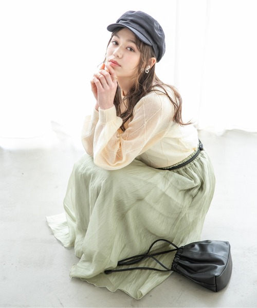 Heather（ヘザー）の「キラキラボリュームロングスカート　877057（スカート・レディース・アイボリー/ブラウン/グリーン系その他・FREE）」の14枚目の写真