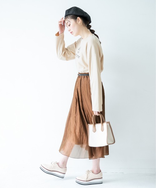 Heather（ヘザー）の「キラキラボリュームロングスカート　877057（スカート・レディース・アイボリー/ブラウン/グリーン系その他・FREE）」の17枚目の写真