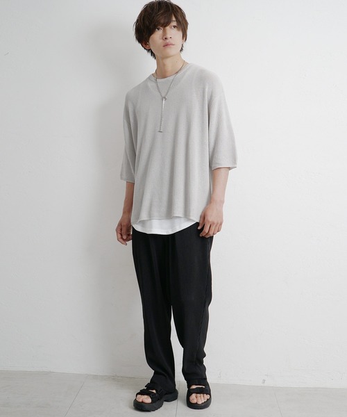 boohoo MAN★半袖 クルーネック ニット サマーセーター Tシャツ boohoo MAN☆半袖 クルーネック ニット サマーセーター Tシャツ