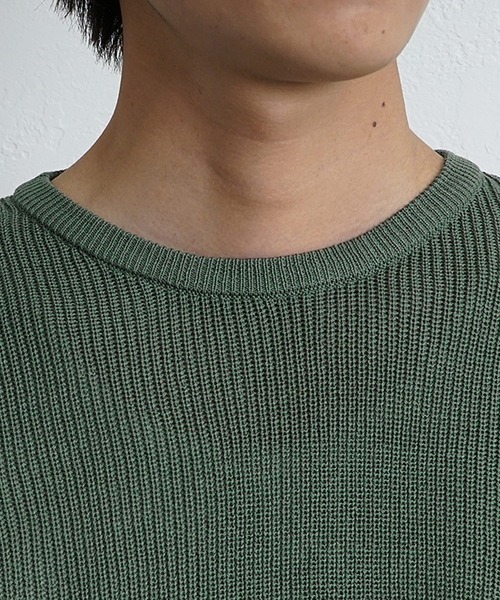 MinoriTY】ビッグシルエットサマーニット メンズ クルーネック 5