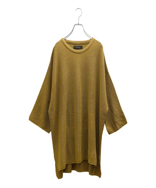 MinoriTY(マイノリティ)の「【MinoriTY】ビッグシルエットサマーニット メンズ クルーネック 5分袖/半袖 Tシャツ 麻タッチ畔編み セーター 無地 夏服 秋服(ニット/セーター・メンズ・ブラック/ベージュ/オフホワイト/グレー/ピンク/ブルーグレー/ラベンダー/グリーン/グレー系その他/ブラウン系その他/ブルー系その他/ブラウン/グリーン系その他/バイオレット/マスタード/ダークグリーン/レッド・M/L/S)」の18枚目の写真