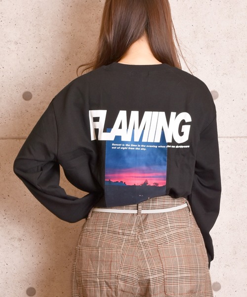 VIBGYOR Women(ヴィブジョー ウィメン)の「VIBGYOR Select/バックプリントビッグシルエットロンTEE(RE)(Tシャツ/カットソー・レディース・ホワイト/ブラック・FREE)」の11枚目の写真