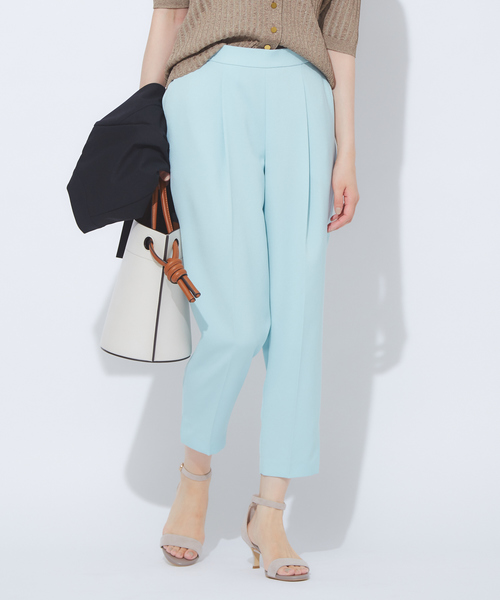 qualite（カリテ）の「【WEB限定】バックサテンスリットパンツ（その他パンツ・レディース・ベージュ/イエロー/ライトブルー/ブラック/ブラウン/グリーン・36/38/40）」の5枚目の写真