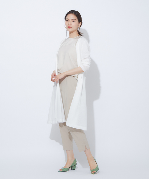 qualite（カリテ）の「【WEB限定】バックサテンスリットパンツ（その他パンツ・レディース・ベージュ/イエロー/ライトブルー/ブラック/ブラウン/グリーン・36/38/40）」の18枚目の写真