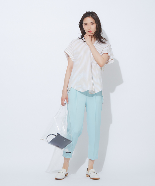 qualite（カリテ）の「【WEB限定】バックサテンスリットパンツ（その他パンツ・レディース・ベージュ/イエロー/ライトブルー/ブラック/ブラウン/グリーン・36/38/40）」の20枚目の写真