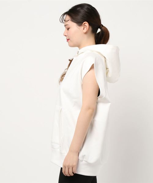 ENVYM（アンビー）の「ポンチＮ／Ｓフーディー（Tシャツ/カットソー・レディース・ホワイト/ブラック・FREE）」の3枚目の写真