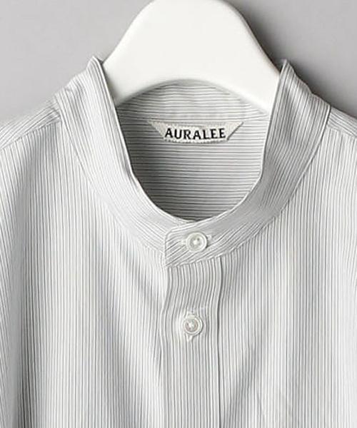 AURALEE（オーラリー）の「＜AURALEE＞ストライプスタンドカラー  
