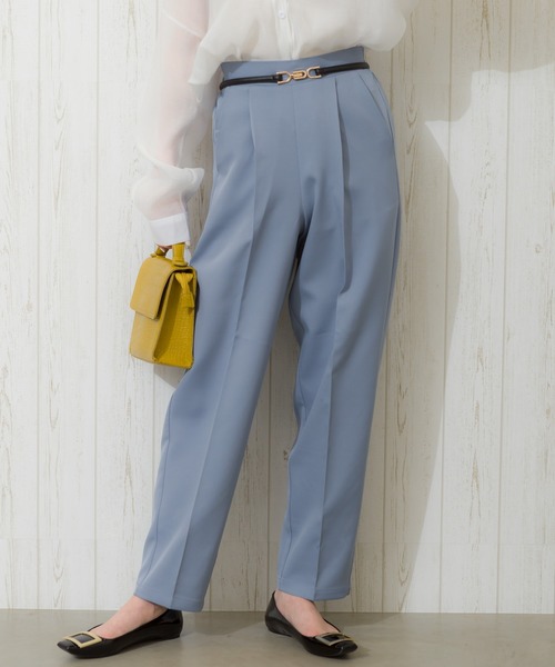SpRay（スプレイ）の「センタープレステーパードパンツ（その他パンツ・レディース・ブラック/パープル/ブラウン/カーキ/ピンク/イエロー/ブルー/グレイッシュベージュ・FREE）」の6枚目の写真