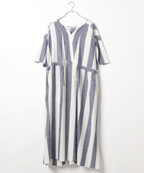 studio CLIP（スタディオクリップ）の「リネンコットンストライプ  