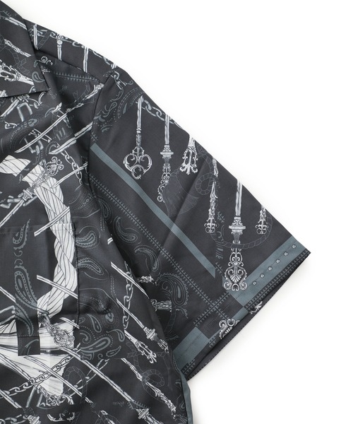 NIPOALOHA(ニポアロハ)の「【NIPOALOHA】EX.SCARF SH / N20-EXNS02(シャツ/ブラウス・メンズ・ブラック/グレー・1/2)」の3枚目の写真