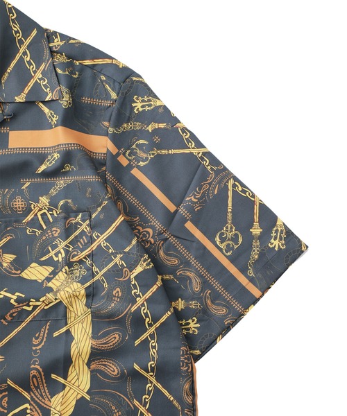 NIPOALOHA(ニポアロハ)の「【NIPOALOHA】EX.SCARF SH / N20-EXNS02(シャツ/ブラウス・メンズ・ブラック/グレー・1/2)」の14枚目の写真