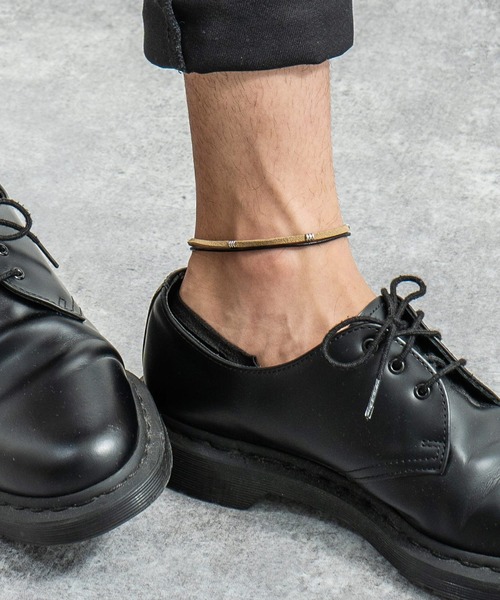 Rocky Monroe（ロッキーモンロー）の「2連アンクレット ブレスレット（アンクレット・メンズ・ブラック/ベージュ/ネイビー/ブラウン/レッド/ターコイズブルー/ブラック系その他/ブラウン系その他/ベージュ系その他/グリーン系その他/ブルー系その他/レッド系その他・FREE）」の5枚目の写真