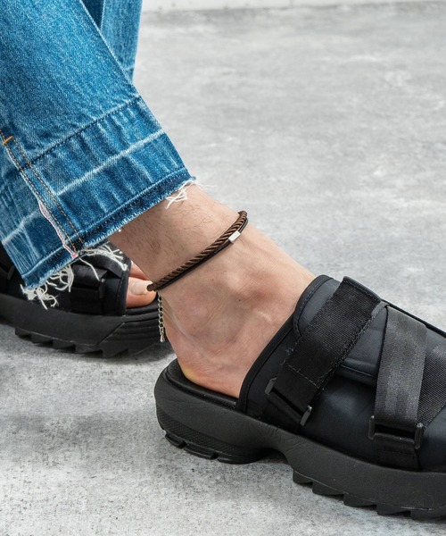 Rocky Monroe（ロッキーモンロー）の「2連アンクレット ブレスレット（アンクレット・メンズ・ブラック/ベージュ/ネイビー/ブラウン/レッド/ターコイズブルー/ブラック系その他/ブラウン系その他/ベージュ系その他/グリーン系その他/ブルー系その他/レッド系その他・FREE）」の4枚目の写真