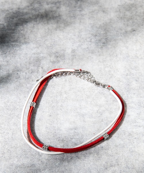 Rocky Monroe（ロッキーモンロー）の「2連アンクレット ブレスレット（アンクレット・メンズ・ブラック/ベージュ/ネイビー/ブラウン/レッド/ターコイズブルー/ブラック系その他/ブラウン系その他/ベージュ系その他/グリーン系その他/ブルー系その他/レッド系その他・FREE）」の11枚目の写真