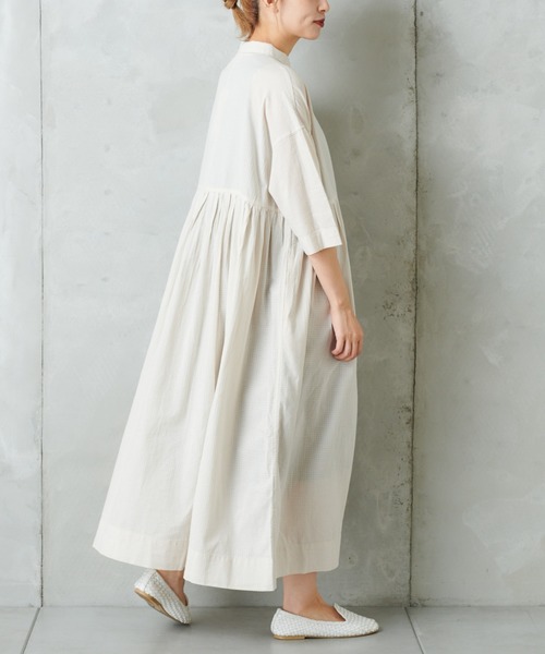 PUAL CE CIN（ピュアルセシン）の「切替シャツワンピース（ワンピース・レディース・ブラック/ベージュ・FREE）」の5枚目の写真