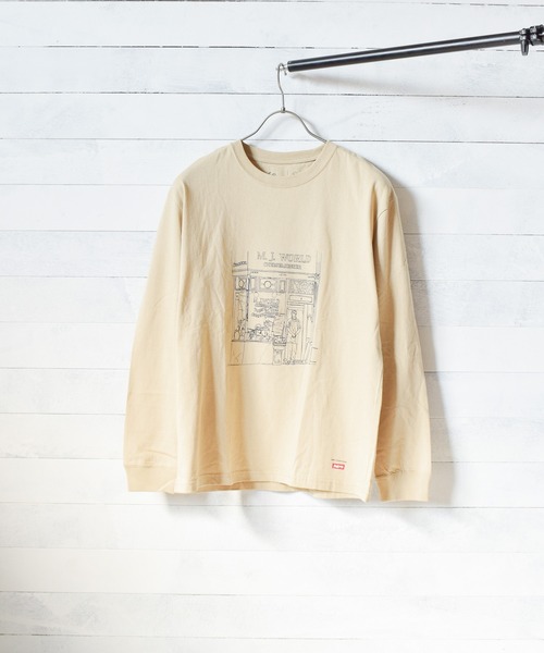 Naked Rust and other POEMS(ネイキッドラストアンドアザーポエムス)の「【69】【Naked Rust and other POEMS】手書きプリント 長袖カットソー(Tシャツ/カットソー・レディース・ホワイト/ブラック/ベージュ・MEDIUM/LARGE)」の10枚目の写真