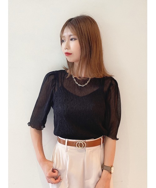 one way セット one way（ワンウェイ）の「インナーセットシアーブラウス（Tシャツ