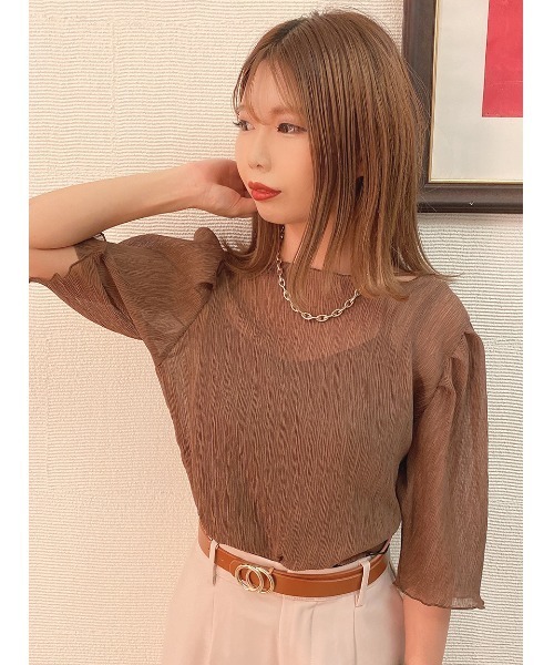 one way セット one way（ワンウェイ）の「インナーセットシアーブラウス（Tシャツ