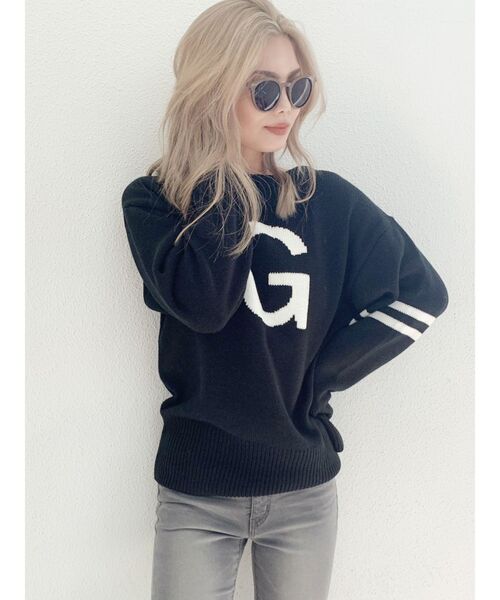 GYDA（ジェイダ）の「G SLEEVELINE KT TOPS（ニット/セーター・レディース・ブラック/ベージュ/グリーン・FREE）」の10枚目の写真