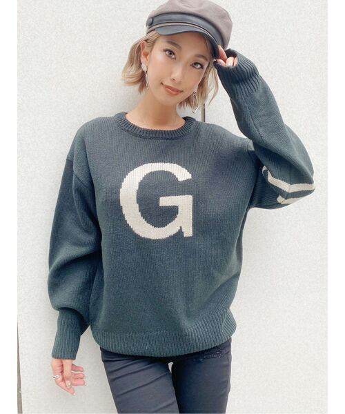 GYDA（ジェイダ）の「G SLEEVELINE KT TOPS（ニット/セーター・レディース・ブラック/ベージュ/グリーン・FREE）」の14枚目の写真