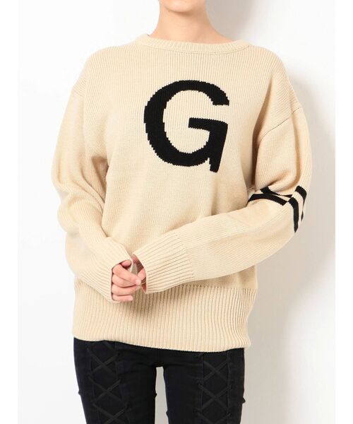 GYDA（ジェイダ）の「G SLEEVELINE KT TOPS（ニット/セーター・レディース・ブラック/ベージュ/グリーン・FREE）」の7枚目の写真
