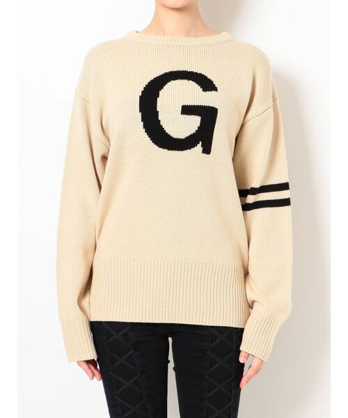 GYDA（ジェイダ）の「G SLEEVELINE KT TOPS（ニット/セーター・レディース・ブラック/ベージュ/グリーン・FREE）」の4枚目の写真