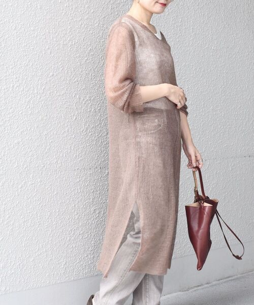 SHIPS(シップス)の「【WEB限定】シアーレイヤードセットワンピース◇(ワンピース・レディース・チャコールグレー/ライトグリーン/ブラウン系その他/ナチュラル・ONE SIZE)」の15枚目の写真