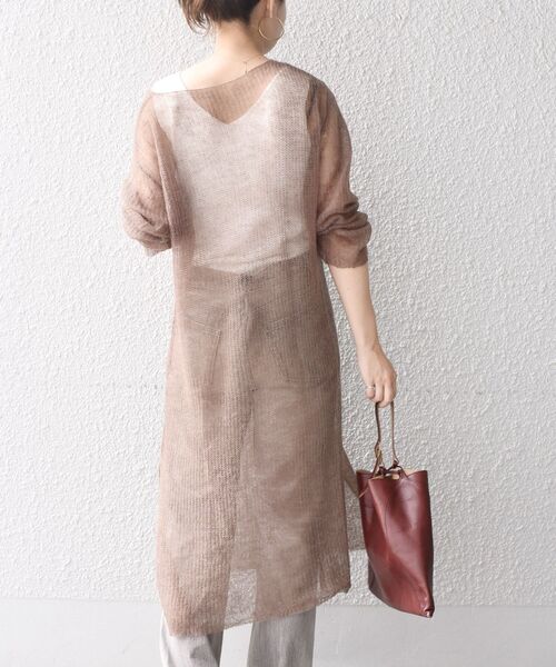 SHIPS(シップス)の「【WEB限定】シアーレイヤードセットワンピース◇(ワンピース・レディース・チャコールグレー/ライトグリーン/ブラウン系その他/ナチュラル・ONE SIZE)」の19枚目の写真