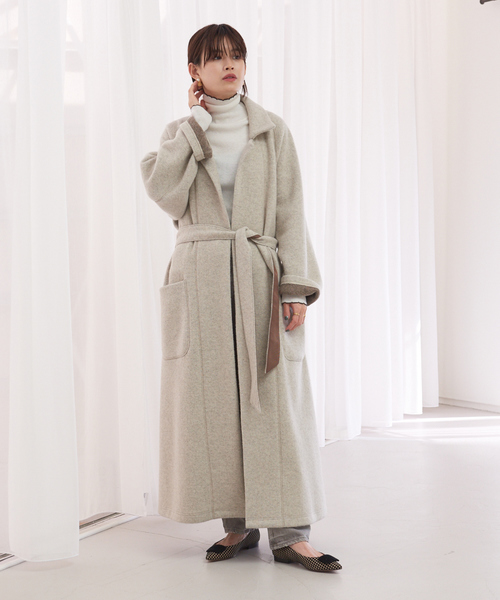 Rouge vif（ルージュヴィフ）の「Wフェイスジャージーコート（その他アウター・レディース・ベージュ・フリー）」の3枚目の写真